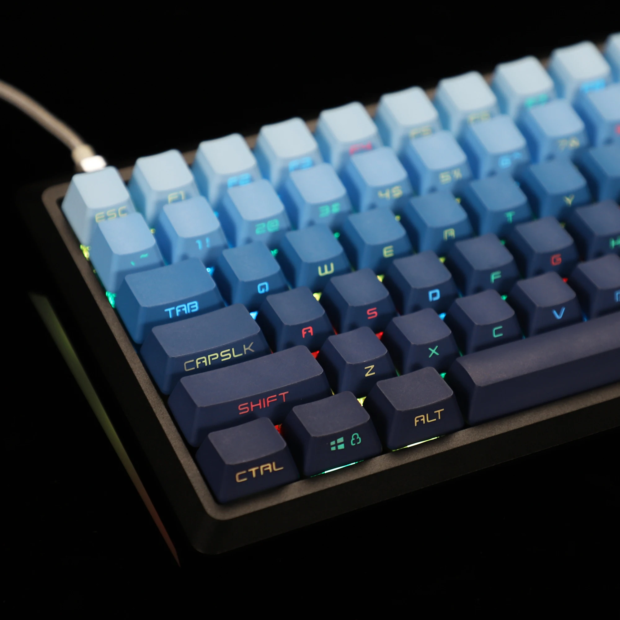 Pbt Double Shot Side-lit Através de Keycaps Retroiluminados Apto para Teclado Mecânico mx 108 96 87 Nj80 84 68 64 133 Teclas - Imagem 4