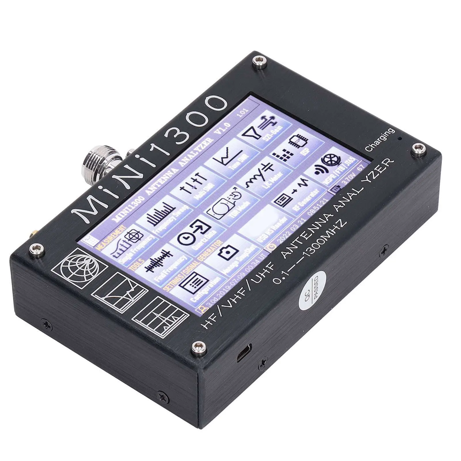 ミニネットワークアナライザーmini1300,0.1-1300mhz,hf,uhfアンテナ 