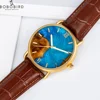 BOBO BIRD resin Man Watch Quartz Men's Watches Wood Wristwatch Male Timepiece Clock Blue Wrist Man Watch Customize Dropshipping 5