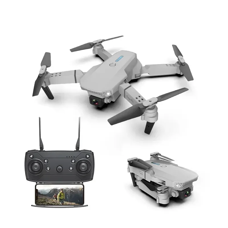 

E88 Pro Drone With RC Quadcopter Altitude Hold Visual Positioning Auto Return 4K Camera Ultra HD Dual Foldable RC Drone Toy
