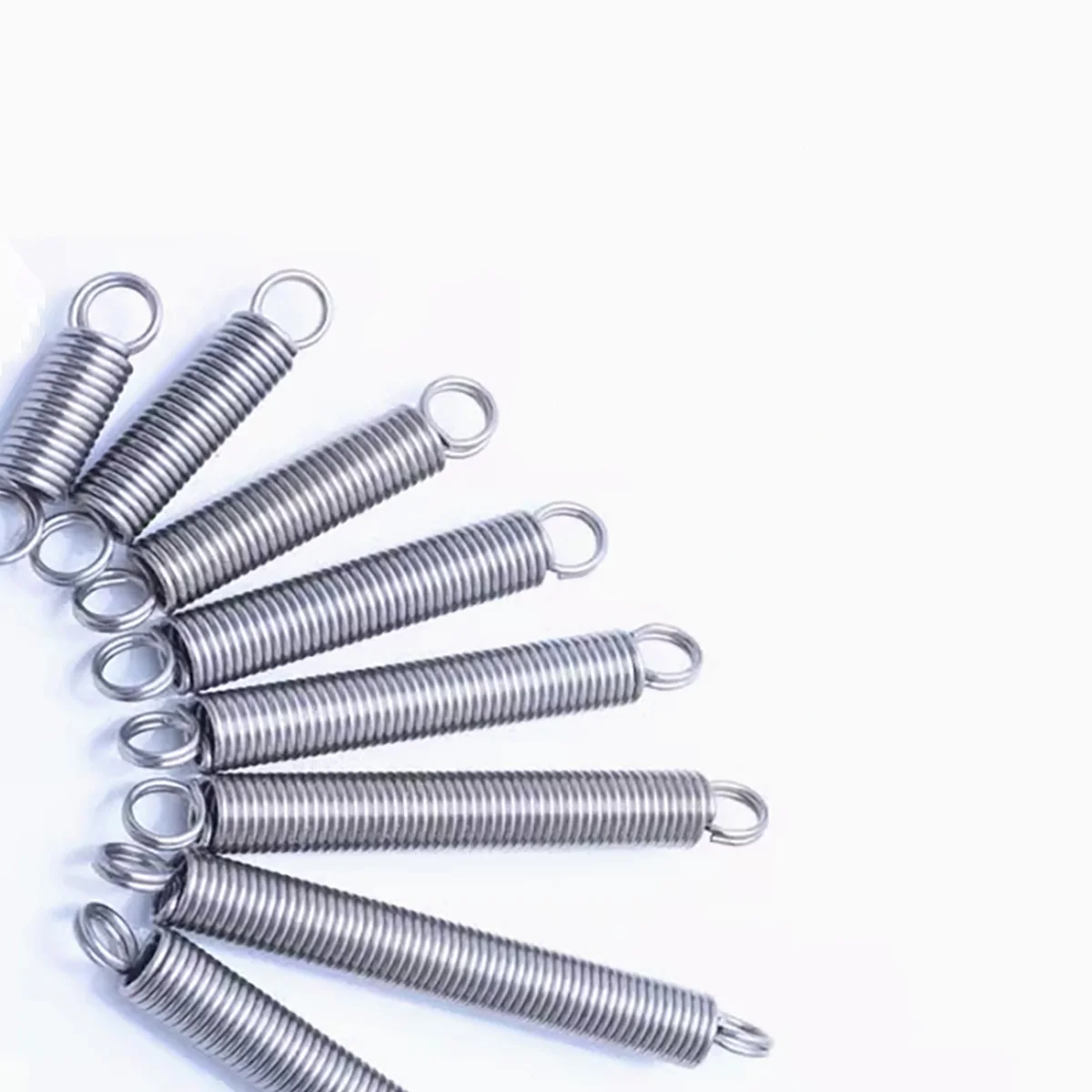 304 Stainless Steel Tension Spring Double Loop Closed Loop spring Wire Diameter1-2.5mm Length500mm Outer Diameter 8 -25mm