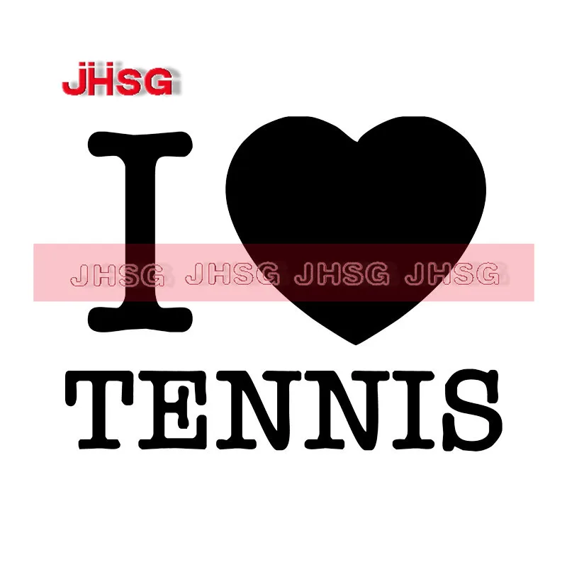 

JHSG Car Sticker I Love Tennis Player Decorative Car Waterproof Sticker Helmet Bike Decorative Decal
