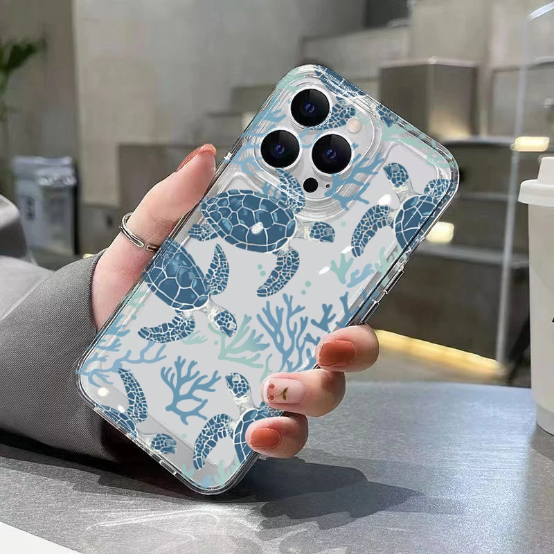 Colorful Turtle Art Phone Case - Vivid and Durable Design