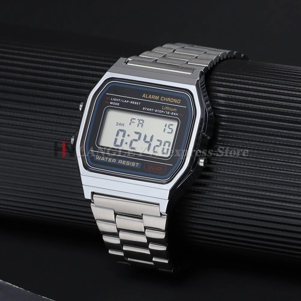 Elegant Stainless Steel Watch Strap - Classic Small Square Bracelet