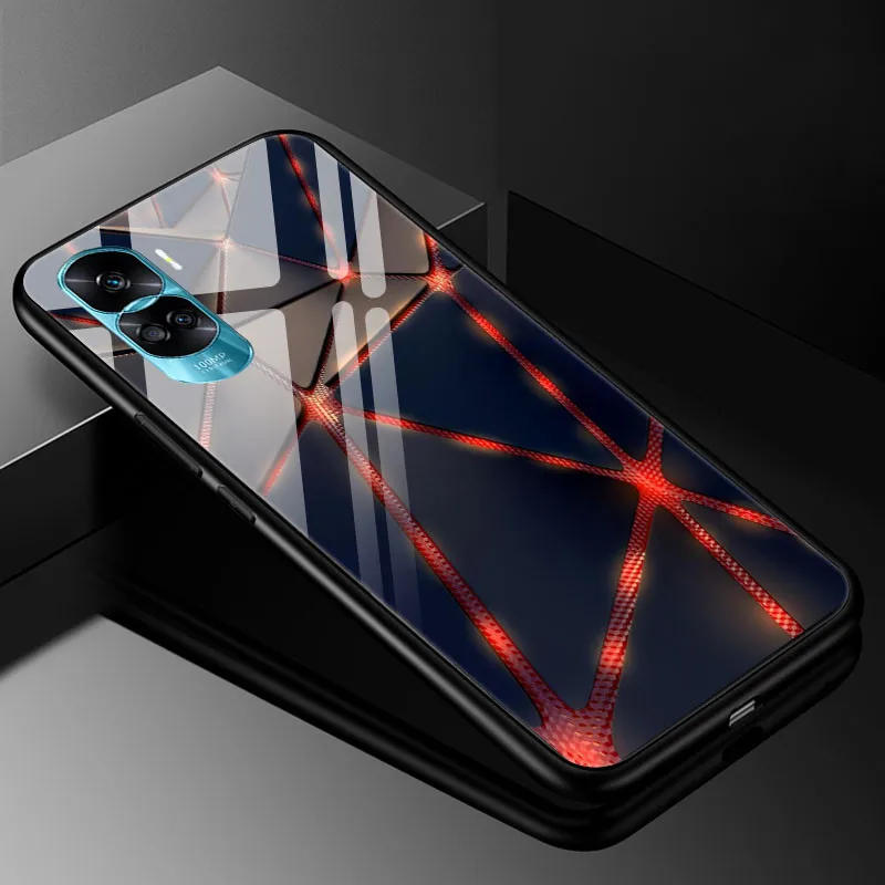 Luxury Tempered Glass Phone Case with Bumper - Cute Design
