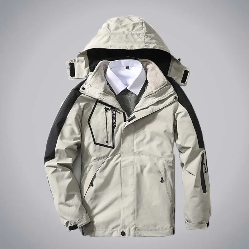 

Winter Outdoor Assault Suit Large Men's Three-in-one Two-piece Set Thickened Warm Waterproof Breathable Neutral Wind