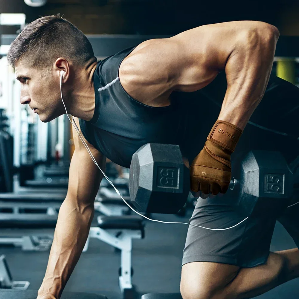Sport Gloves Weight Lifting Gloves Weightlifting Gloves Half Finger Gym Gloves Weightlifting Dumbbell Training Anti-Slip Fitness Wrist Support Workout Crossfit Exercise