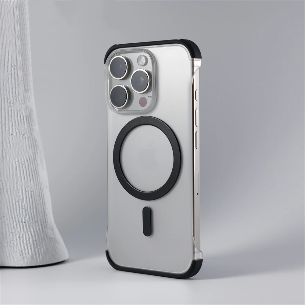 Ultra Thin Frameless Matte Magnetic Case with Magsafe Wireless Charging Compatibility