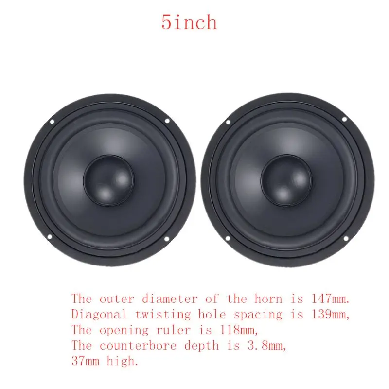 Dual Pack Woofer Audio Bass Speaker Passive Radiator Booster with Adjustable Tone Control