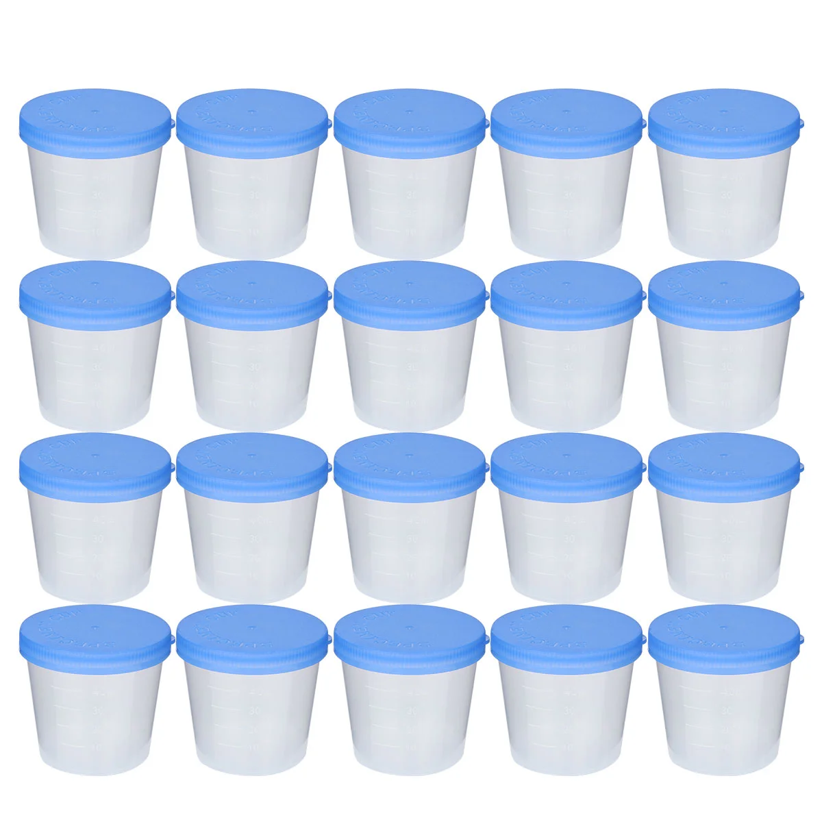 

50 40ml Cup Specimen Cups Specimen Cups with Lid for Laboratory ( )