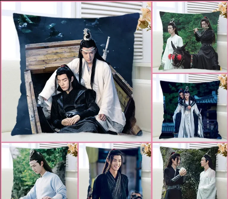 Нескрытые подушки обнимашки Xiao Zhan Wang Yibo Wei Wuxian Lan Wangji Idol декоративные для