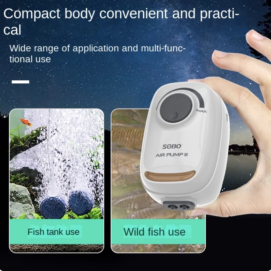Sobo fish tank oxygen pump fish culture oxygen pump small household aquarium oxygenator double hole 3W