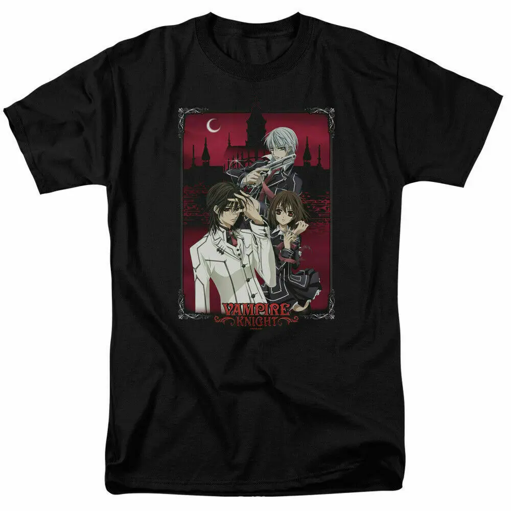 Vampire Knight Castle Pose T Shirt Mens Con Licenza Cartoon Merchandise Black