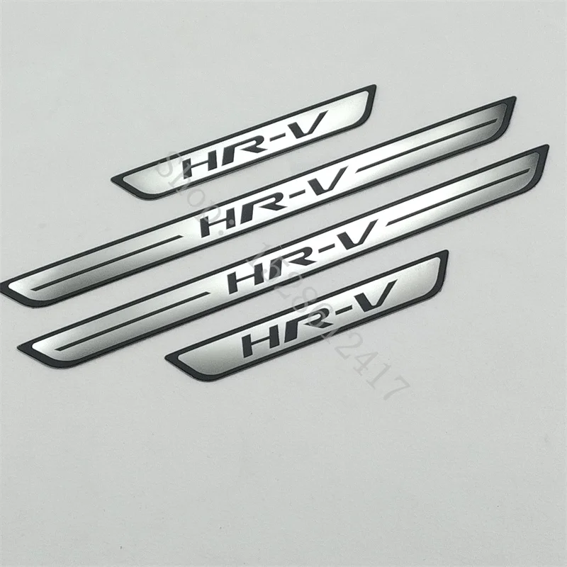 Stainless Steel Scuff Plate Door Sill Guards Thresholds Cover Trims Car Accessories For Honda HRV HR-V Vezel 2014 2015~