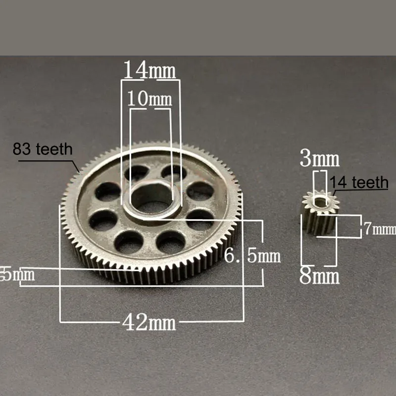 42mm Mini Gears for Lithium Battery Chainsaw Lawn Mower 83 Teeth 14 Teeth Pinion Assembly transmission gear electric chain saw gear