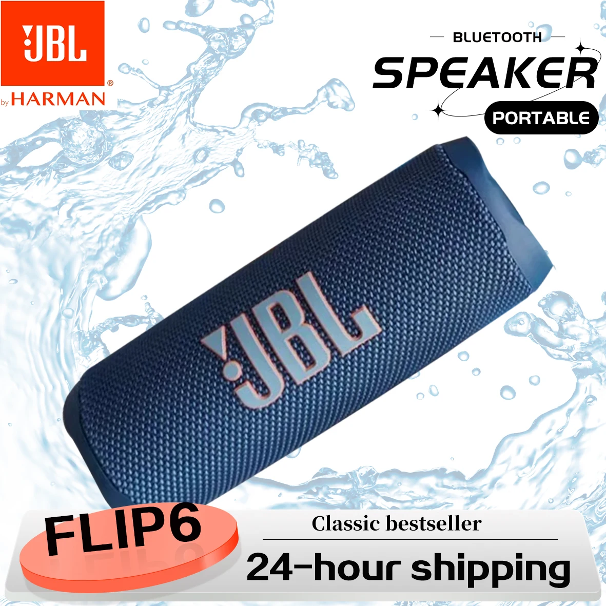 Original JBL FLIP 6 Altavoz Bluetooth FLIP6 portátil IPX7 impermeable al aire libre estéreo bajo música pista altavoz Tweeter independiente
