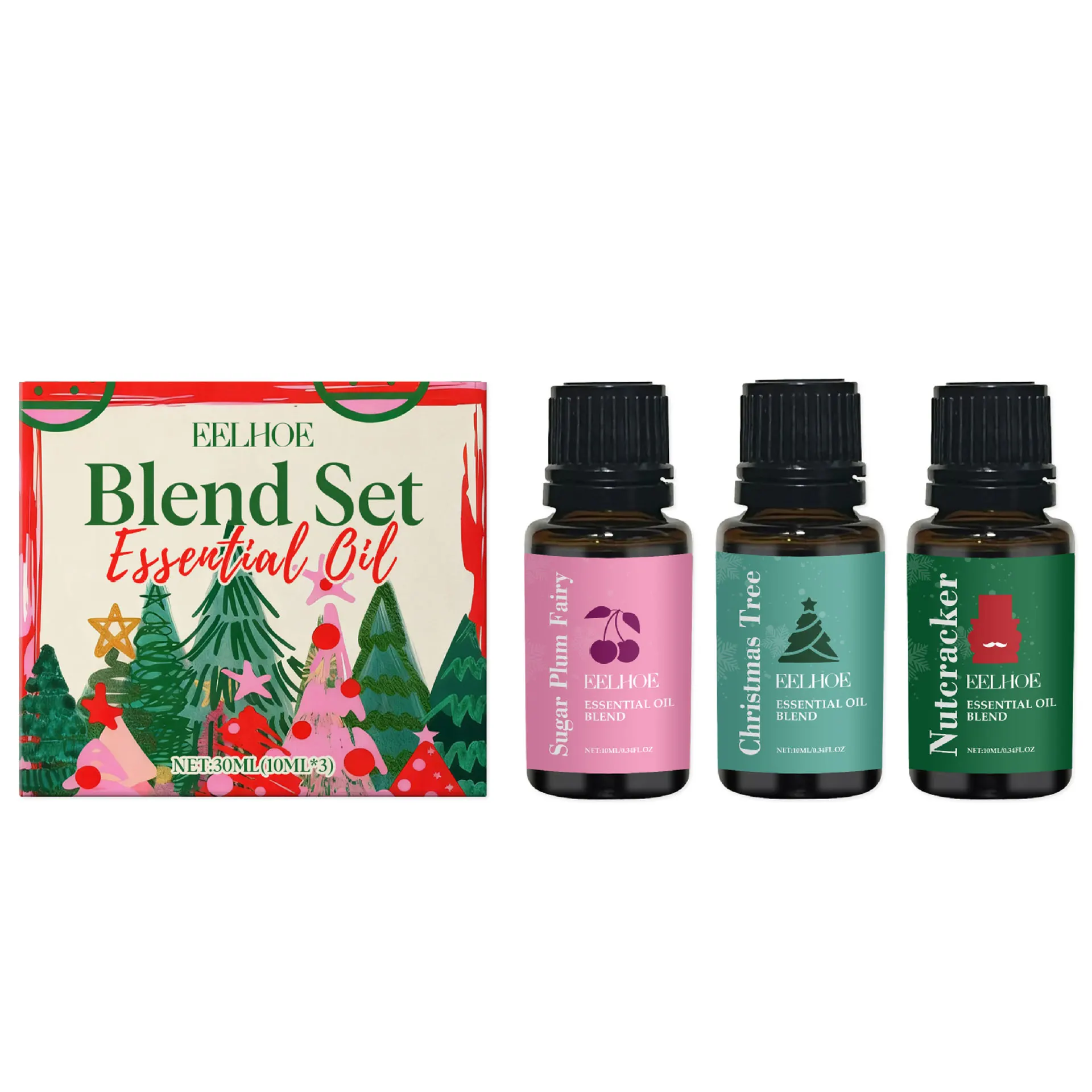 EELHOE Fragrance Essential Oil Set Home Fresh Natural Fragrance Christmas Atmosphere Multi-Purpose Aromatherapy