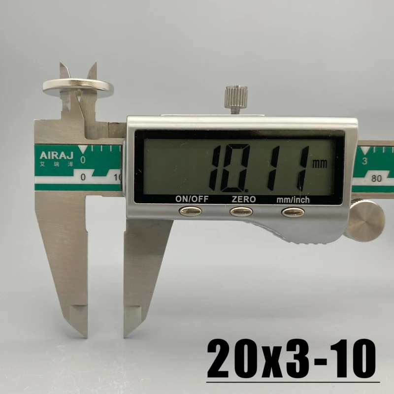 공예용 영구 원형 네오디뮴 자석 디스크, D20 링 자석, 20x3mm 구멍, 10mm, 2 개, 5 개, 10 개, 20 개, 50 개