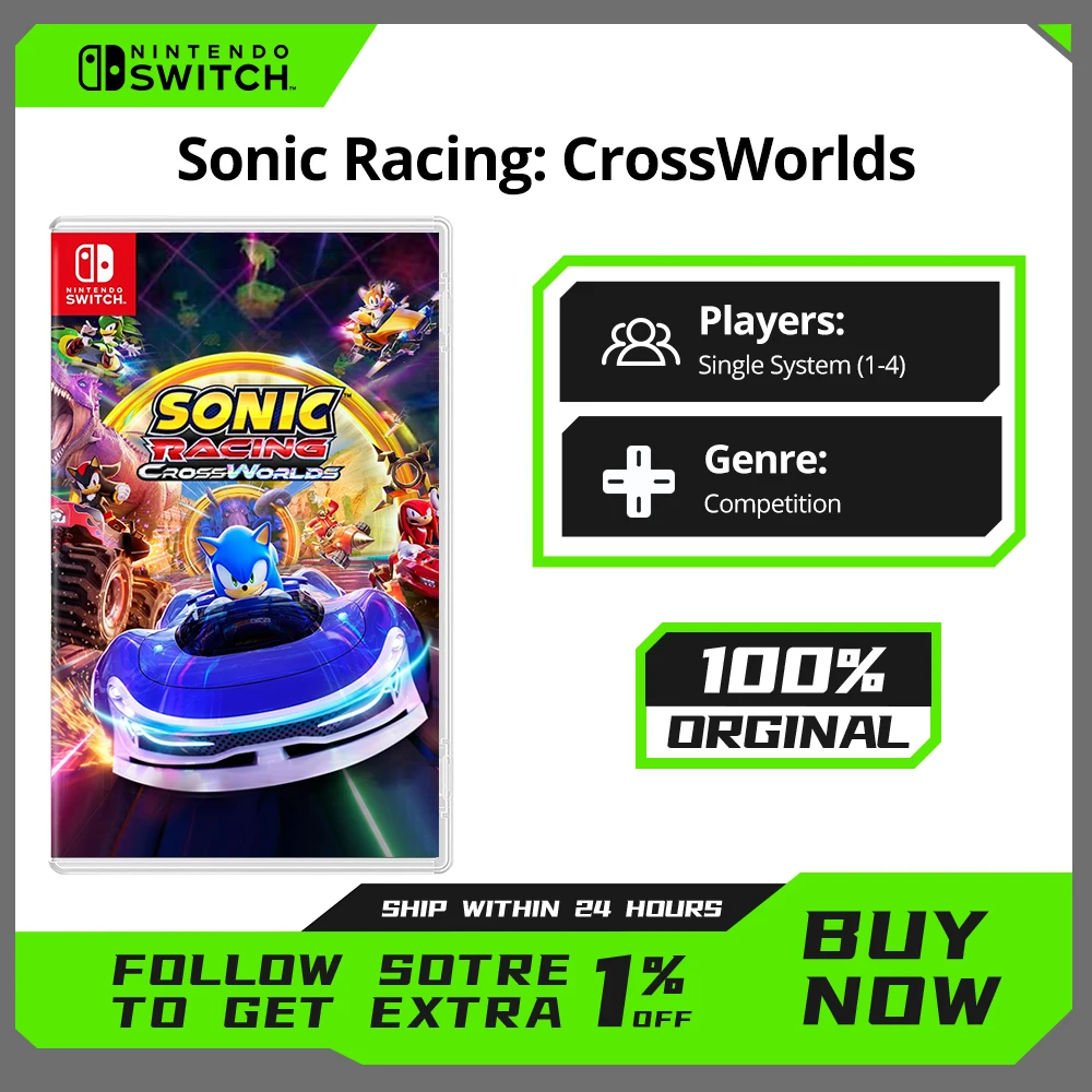 Nintendo Sonic Racing CrossWorlds Jogo Físico para Nintendo Switch