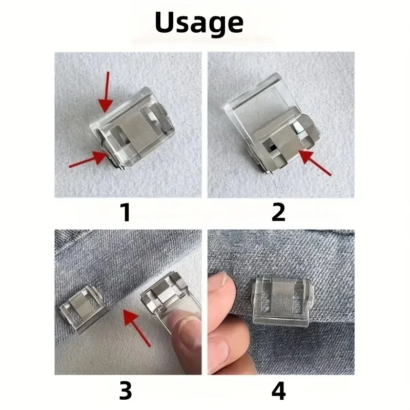 바지 다리 짧게 하기 위한 의류 클립 10/6/4개, 바느질 없이 숨겨진 밑단 고정 장치, 바지가 길이가 길어지는 것을 방지