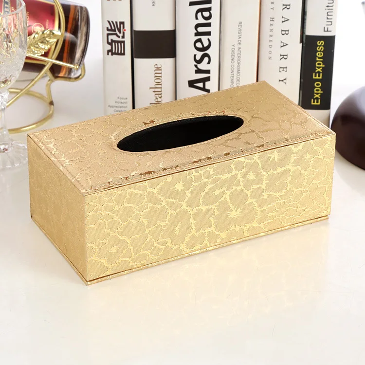 Nordic style Luxury Leather Tissue Box Living Room Coffee Table Napkin Holder Creative Home Car Dining Room Commercial Paper Box 3