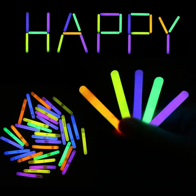 Mini Glow Sticks Random Colors Toys Party Favors For Kids Easter Basket Christmas Halloween Children's Party Toys 10ml Gifts 6