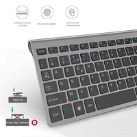 French AZERTY Layout Wireless Keyboard Mouse 2.4G Ultra-Thin Energy Saving Keyboard Silent Ergonomic Keyboard for PC Computer - Image 2