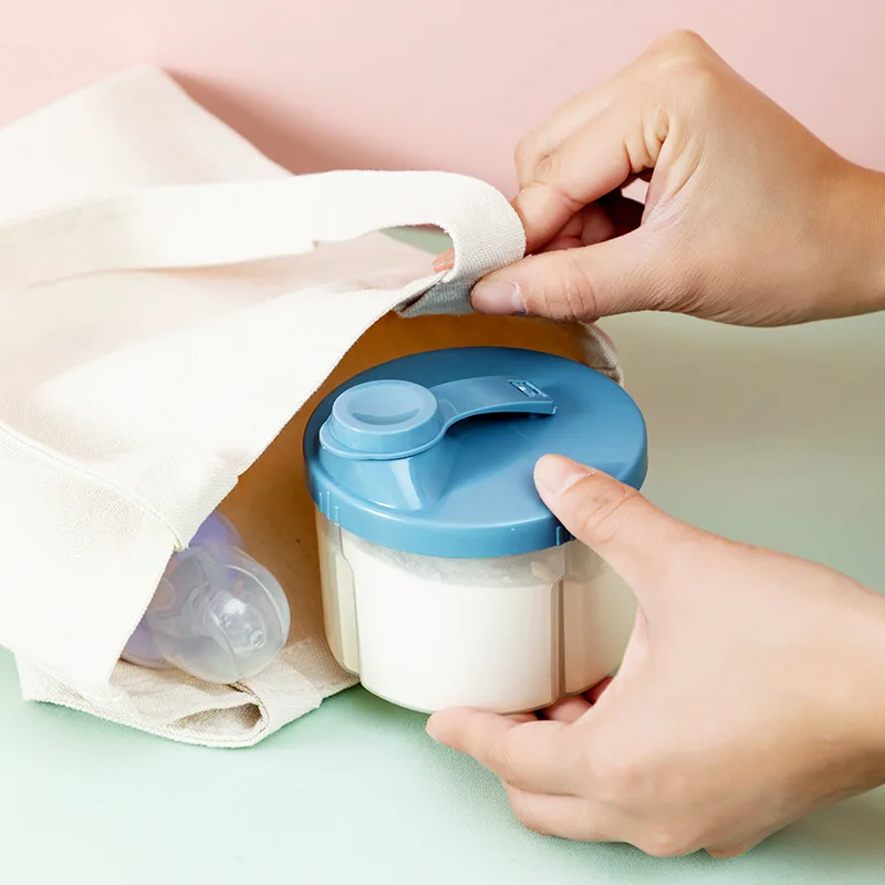 Baby Portable Milk Powder Box Household Large Capacity Food Sealed Box 4-grid Rotating Storage Baby Milk Container