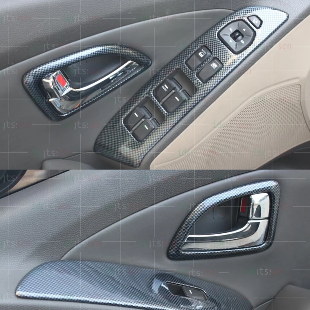Carbon Faser Gedruckt Auto Türgriff Abdeckung Aufkleber für Hyundai IX35  2009 2010 2011 2012 2013 2014 2015 2016 2017 moulding Trim - AliExpress