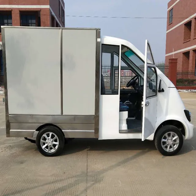 Electric Delivery Trucks 4000W Motor Small 60V 4 Wheel With Air Condition For Food Van