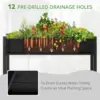 BONA Raised Garden Bed with Tools, 47*18*29 in, Poly Elevated Planter Box with Legs And Storage Shelf, Weather Resistant, 3- 5