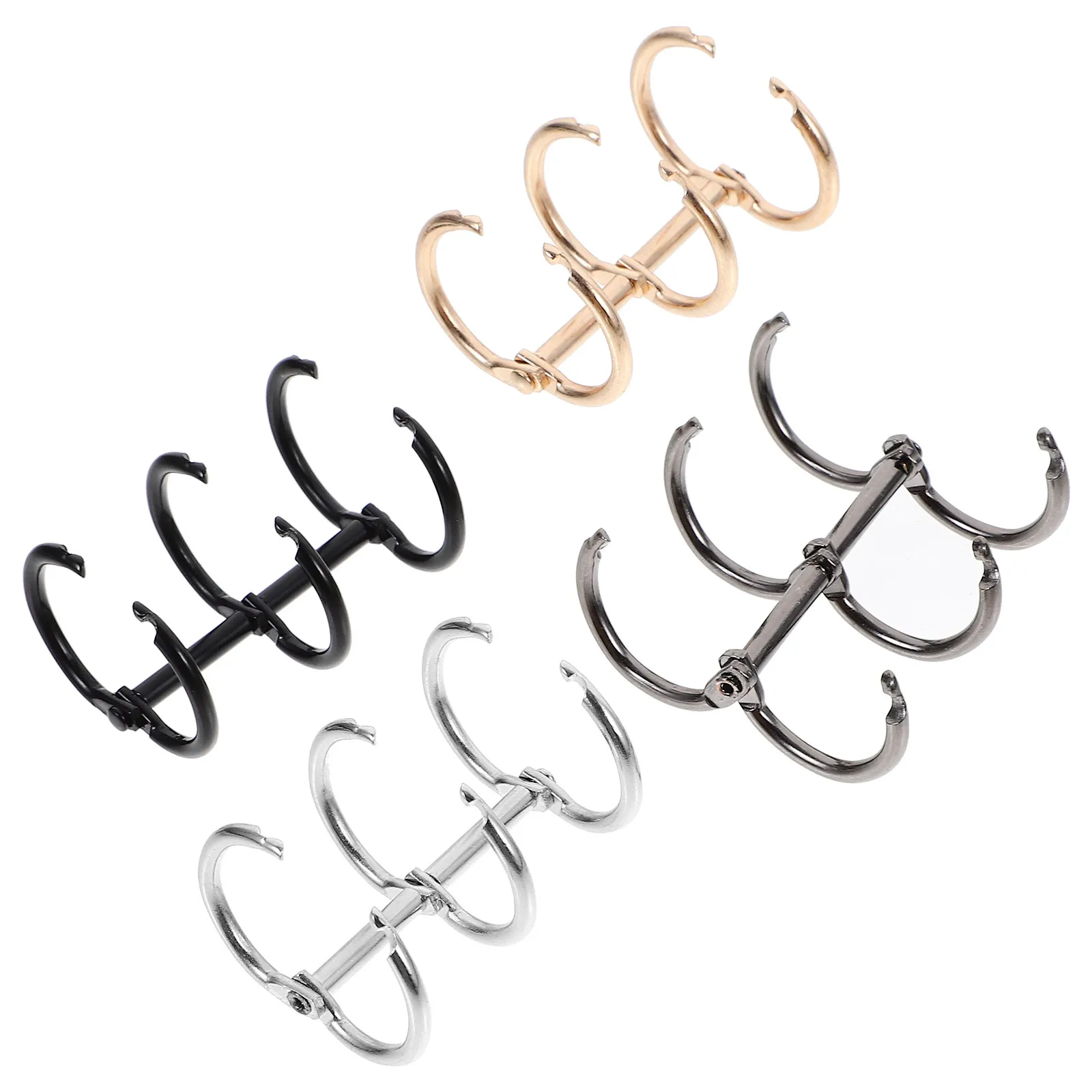 4개입 강력한 금속 3홀 바인더 링, 쉽게 열리는 루즈리프 바인더 링, DIY 저널 스크랩북 파일 정리용 문구류