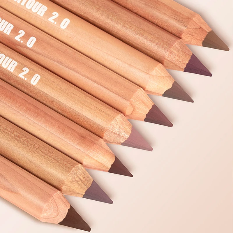 Nude Brown Lipliner Pen Wooden Matte Lip Liner Waterproof Lipstick Pencil Easy To Wear Non-stick Cup Lip Contouring Pen Cosmetic 3