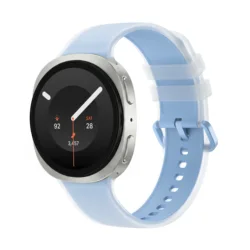 Premium Silicone Sport Band for Smartwatch - Adjustable and Durable Strap (Official Blue)