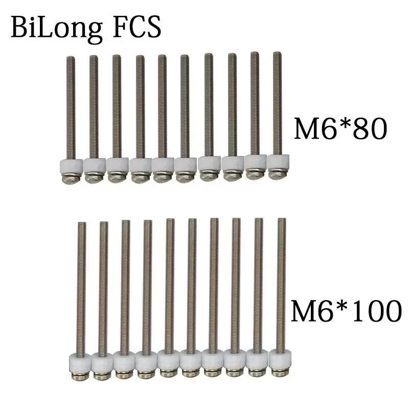 2pcs Windsurfing fins 316 stainless steel M6 * 80mm or 100mm Fixed installation Power Tuttle Deep Tuttle trim fin box M6 screw