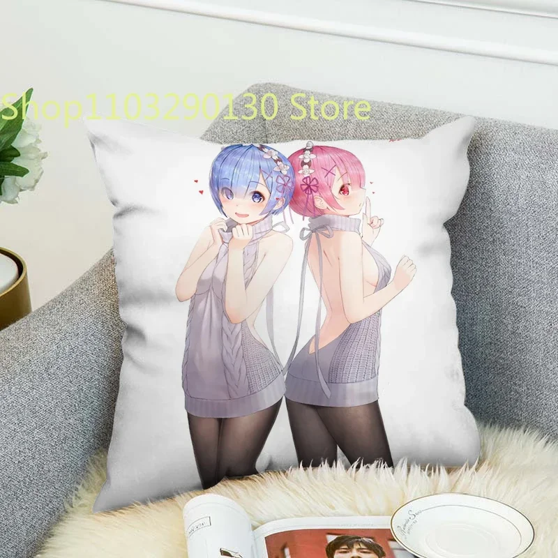 

REM Pillow Cases Decorative Pillows Covers Cushion Cover 40x40cm Pillowcase Cushions Home Decor Sofa 45x45 Anime Body 45*45 Fall