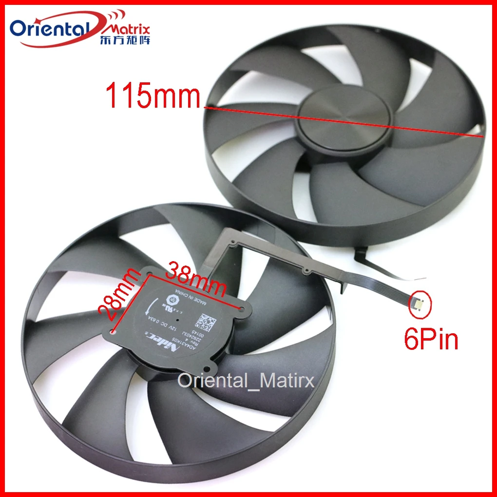 Muslimexayb 115Mm 12V 0.63Amp Per Nvidia Rtx4080 Rtx4090 Scheda Video Grafica Ventola Vga
