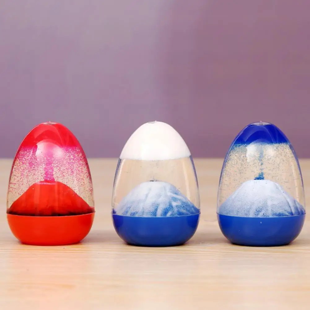 Creative Egg-shaped Portable Volcanic Eruption Design Decorative Desktop Quicksand Hourglass Sand Clock Widely Applied 2