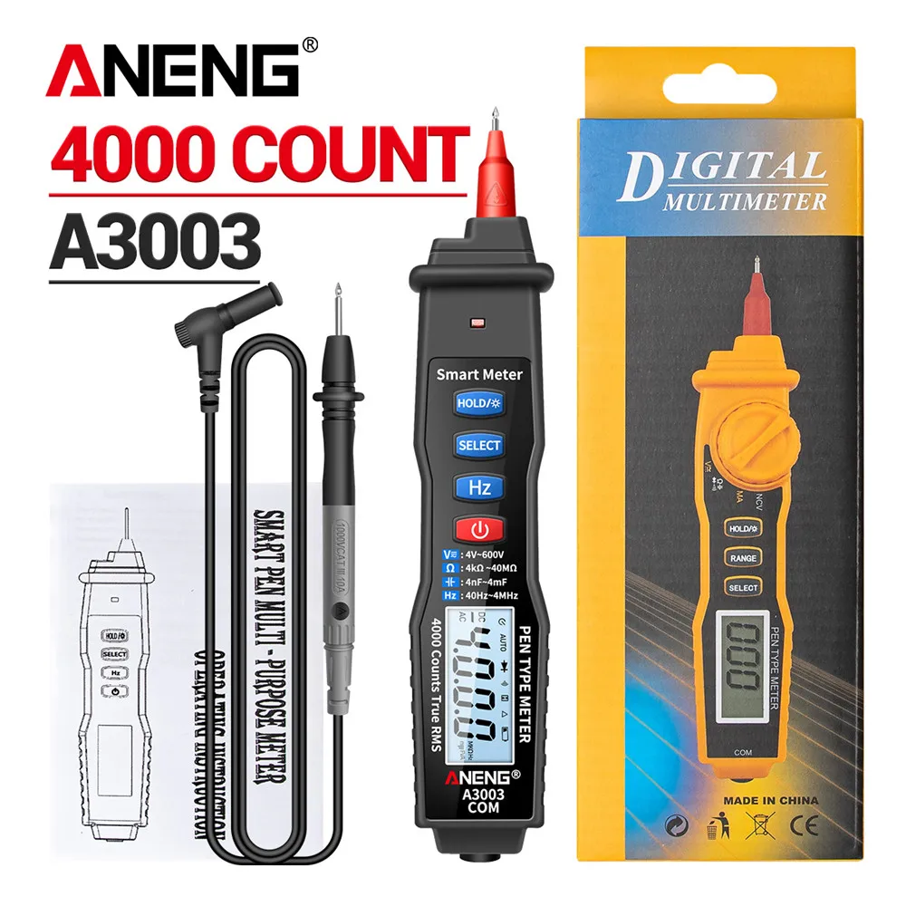 ANENG A3003  Ƽ    4000 īƮ  AC/DC   ĿнϽ Hz ׽ 