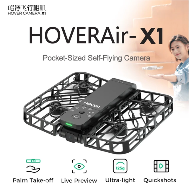 Hover Camera X1 HOVERAir X1 flying drone camera live Preview Selfie  anti-shake HD drone for outdoor camping travel