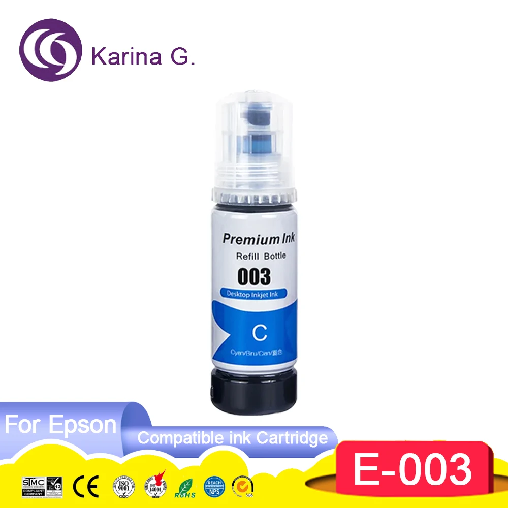 003 Color Compatible Bottle Water Based Refill Tinta Dye Ink for L3110 L1110 L3