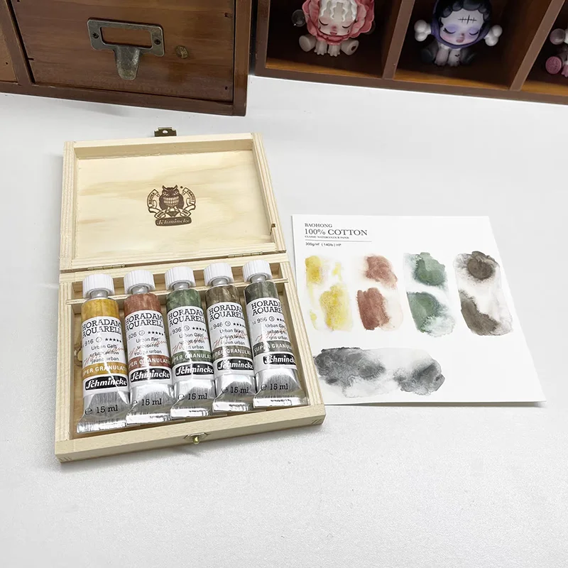 Limited Edition Super Granulation Urban Watercolor Paint Set for Schmincke 5x1 ML Hand-packed Aquarela for Artists Art Supplies watercolor painting set watercolor paint watercolor pigment