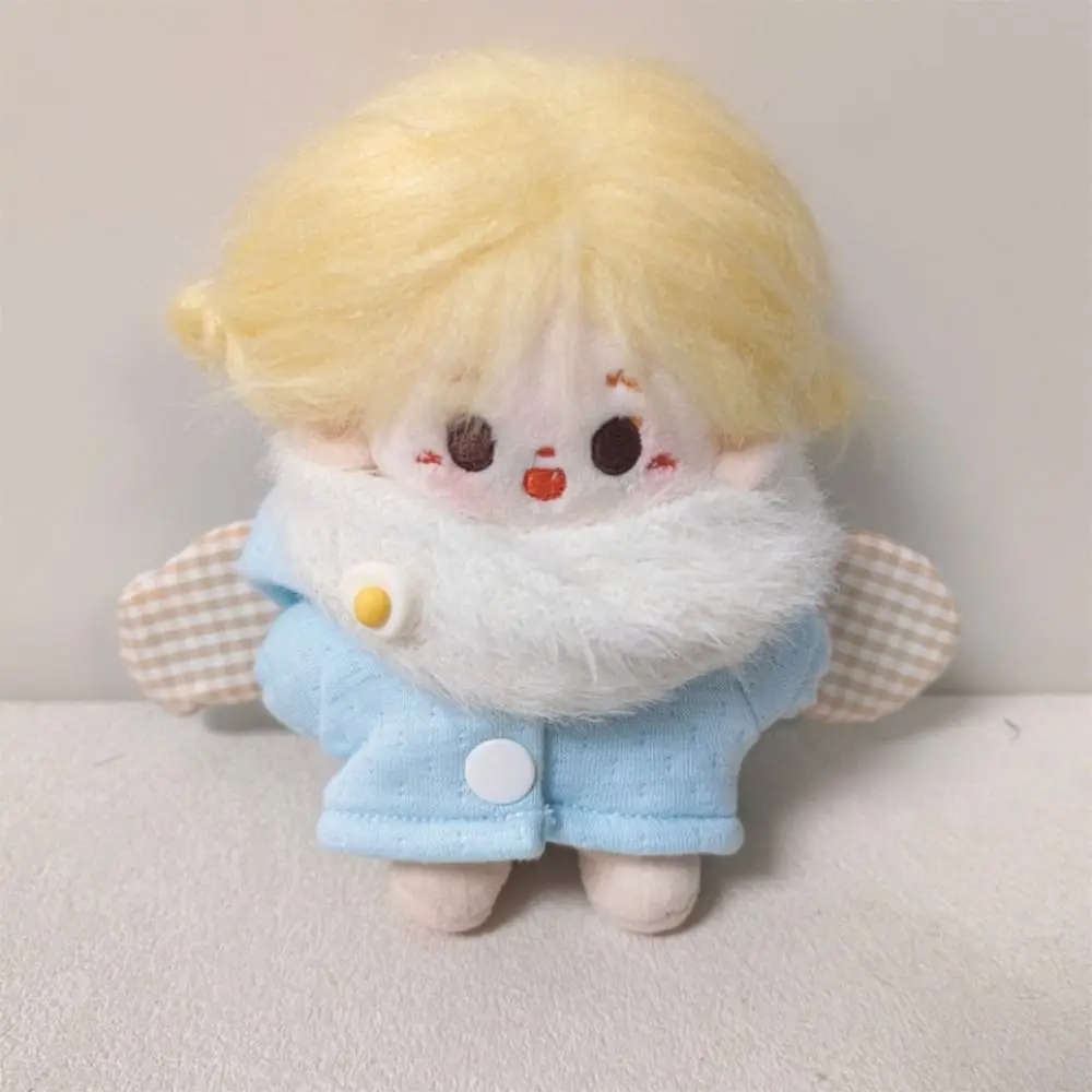 Ceative 10cm Doll Clothes Cartoon Rabbit Ear Blue Yellow Miniature Cap Coat Changing Dress Game Photo Prop Doll Overcoat Toy