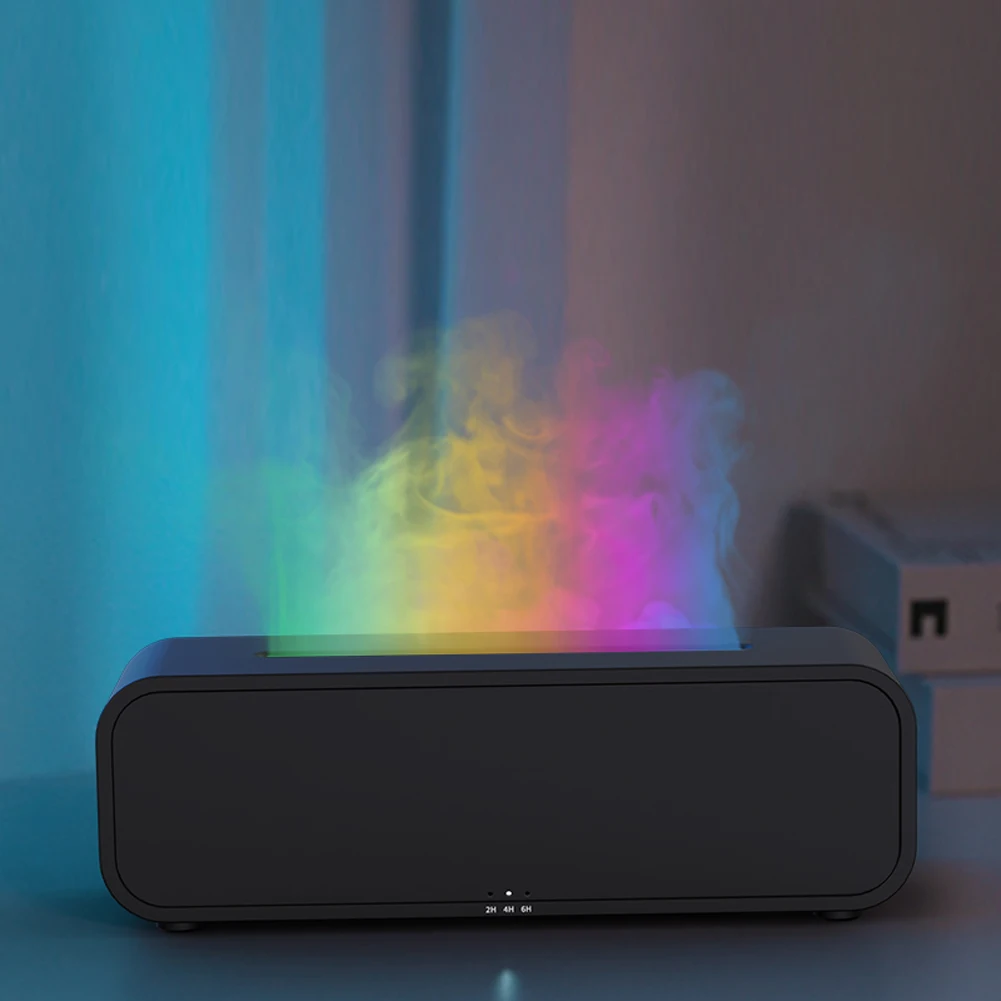 Colorful Flame Essential Oil Diffuser Rainbow Flame Air Humidifier Cool Mist Humidifier for Bedroom Home Office Yoga Meditation