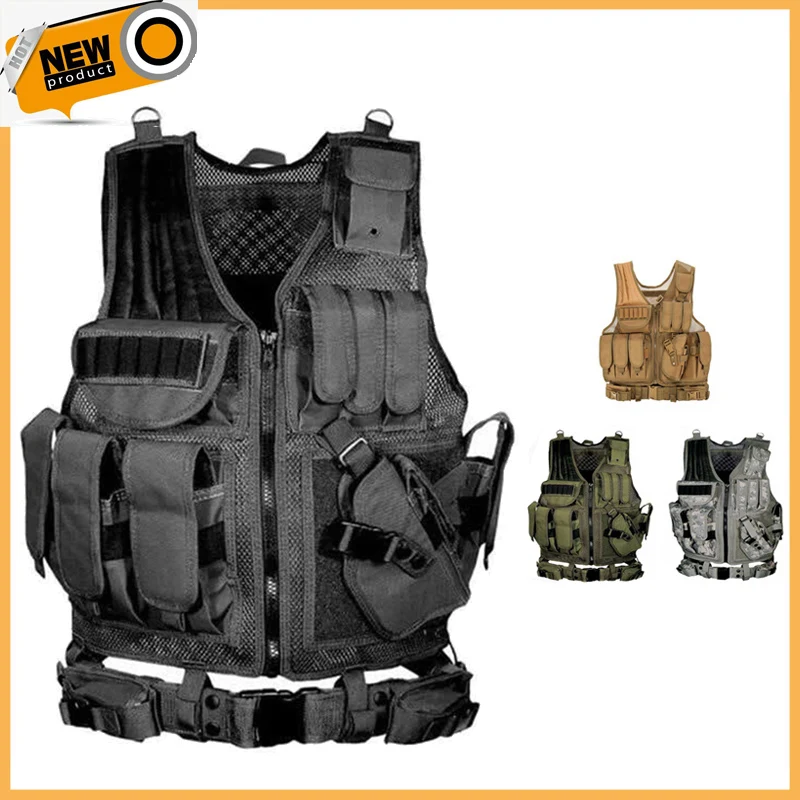 

2023 Tactical Equipment Military Molle Vest Hunting Armor Vest Army Gear Airsoft Paintball Combat Protective Vest For CS Wargame