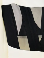 HIGH STREET Newest 2026 Designer Runway Suit Set Women's Perspective Gauze Patchwork Blazer Pencil Pants - Image 5