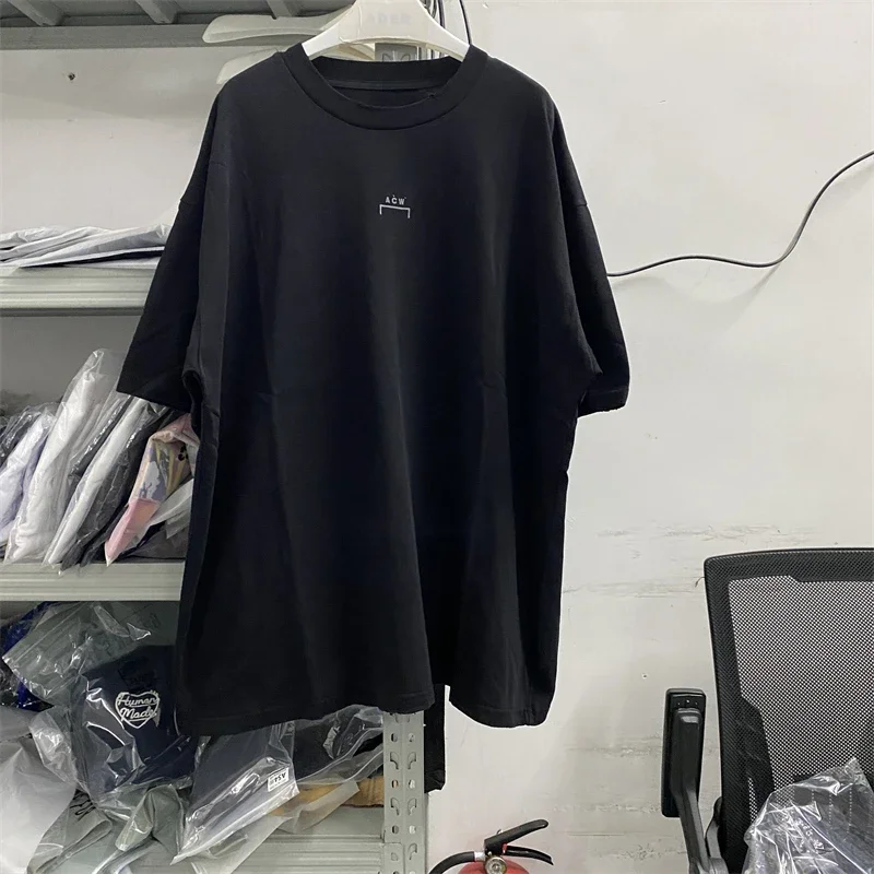 

23SS Black A-COLD-WALL* T-Shirt Men Women 1:1 Best Quality Oversized Industrial Patch Tag ACW Short Sleeve Tee Haikyuu