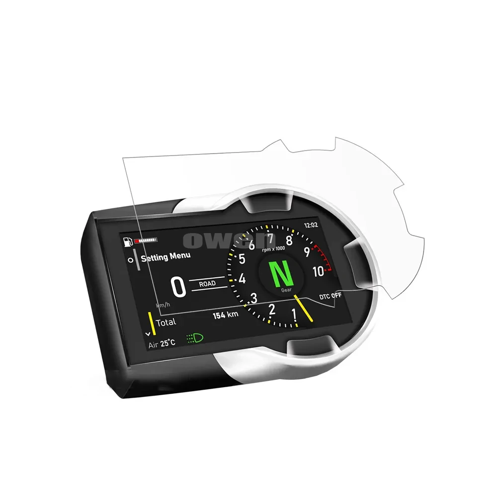 Motorcycle Dashboard Screen Protector - Scratch Resistant Protection Film