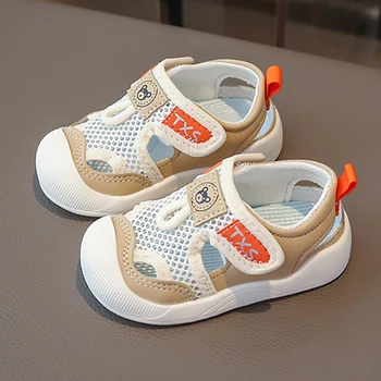 Sandali sportivi estivi per ragazze Sandali da bambina traspiranti in tessuto a rete Ergonomia Sandali da neonato Scarpe da ginnastica estive per bambini 1
