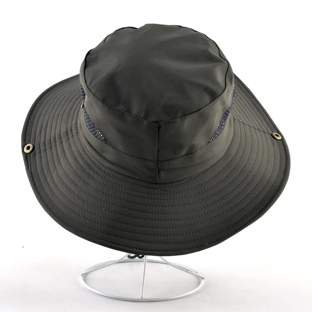 Solid color Sun Hats for Men Outdoor Fishing cap Wide Brim Anti-UV beach caps women Bucket hat Summer Hiking camping
